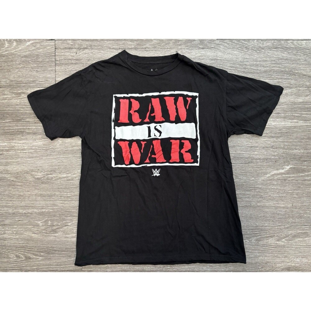 WWE Raw Is War Graphic T-shirt Black & Red Size Large